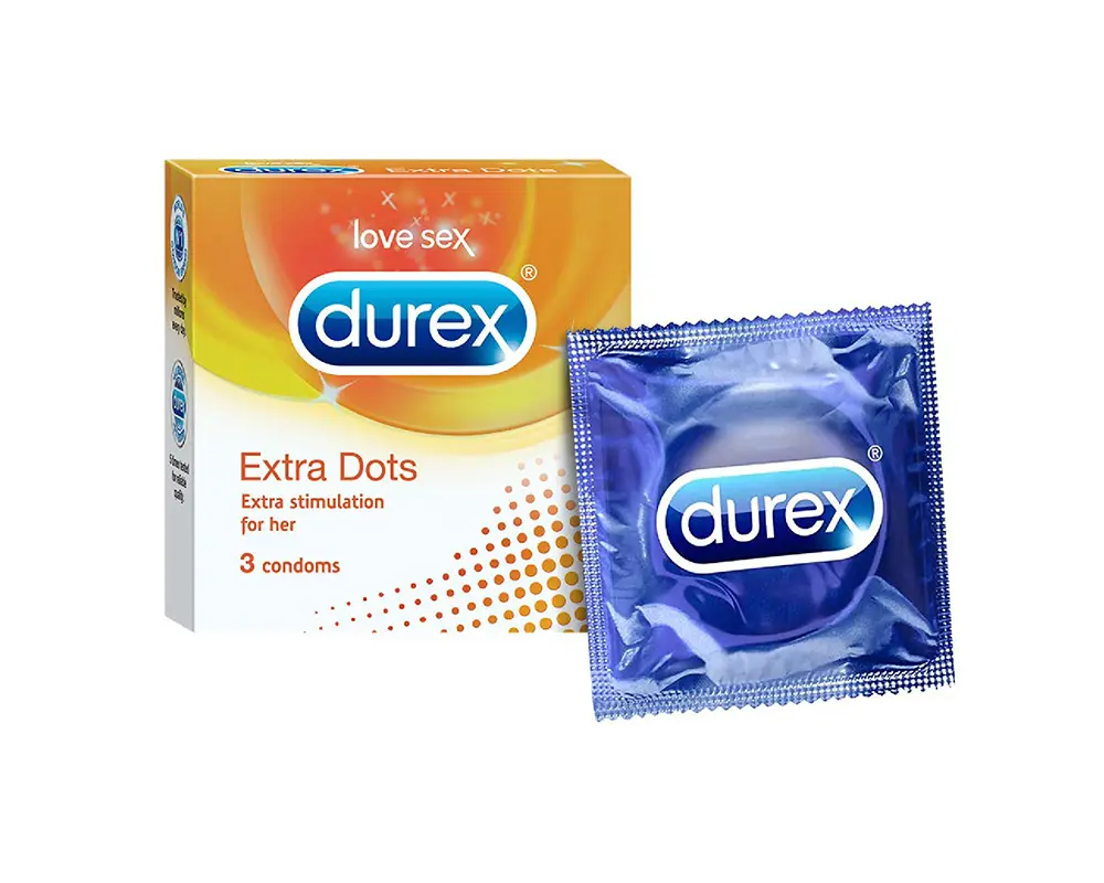 68f8d2541162b25ca6cc94d0_Durex-Extra-Dots-Condoms-3Pcs_1 Durex Extra Dots Condoms 3Pcs - Image 1