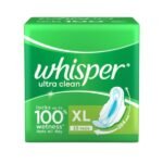 Whisper Ultra Clean Sanitary Pads XL Wings 15’s Pack