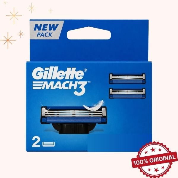 Gillette Mach-3 Cartridge (Blade) 2 Pieces Pack