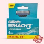 Gillette Mach3 Cartridge (Blade) 4 Pieces Pack