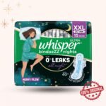 Designed for bold confidence, Whisper Bindazz Nights Wings 15’s Pack from Whisper offers powerful overnight protection with stylish comfort.