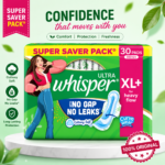 Whisper Ultra Clean Sanitary napkin-mega saver pack