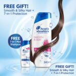 Head & Shoulders Anti-Dandruff Smooth & Silky Shampoo 340ml + Free 75ml | Buy 1 Get 1 Offer - Image 3