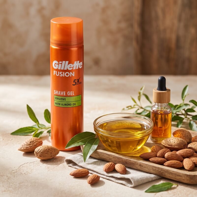 Gillette Fusion5 Sensitive Shave Gel with Almond Oil